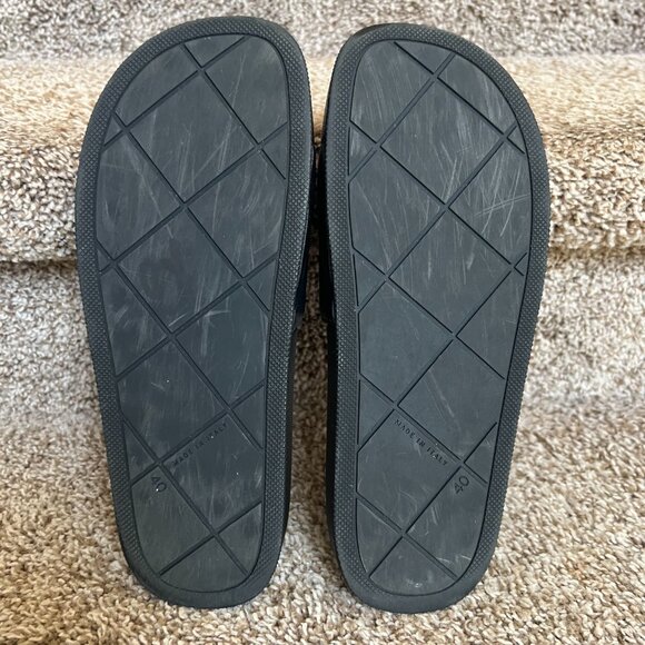 Bottega Veneta Men\'s Black Quilted Rubber Slides